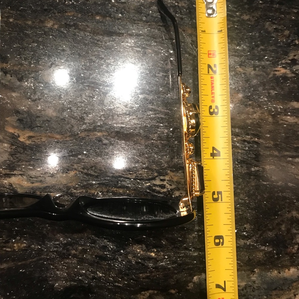 MOSCHINO PERSOL M253 BLACK JEWELED SUNGLASSES w/ Case - Picture 7 of 10